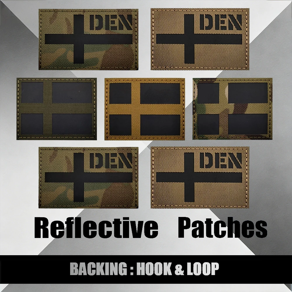 Sewing Jackets - Denmark Flag Reflective Tactical IR Patches