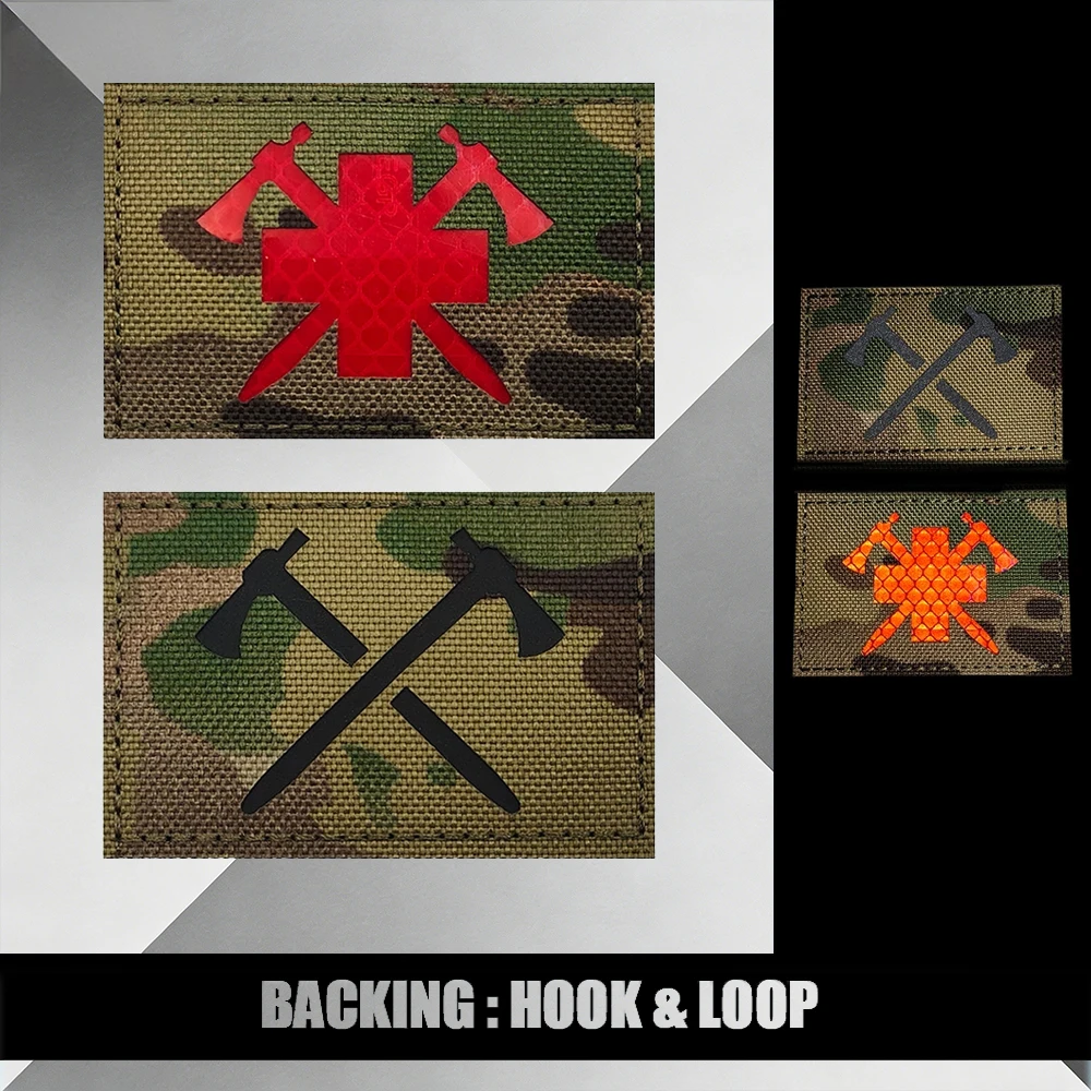 Sewing Jackets - Cross Axe Tactical Reflective IR Patches