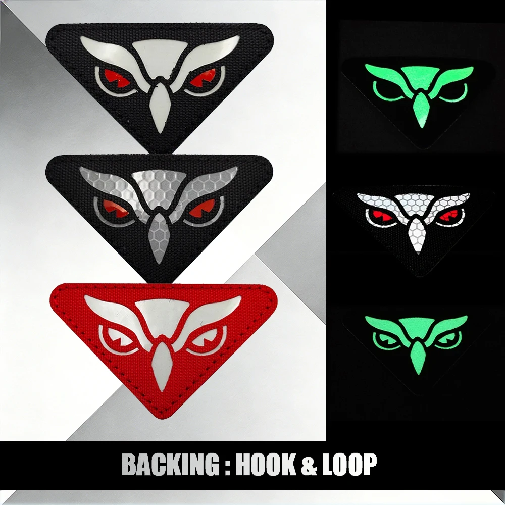 Sewing Jackets - Luminous Owl Eyes Reflective Patches Laser-Cut
