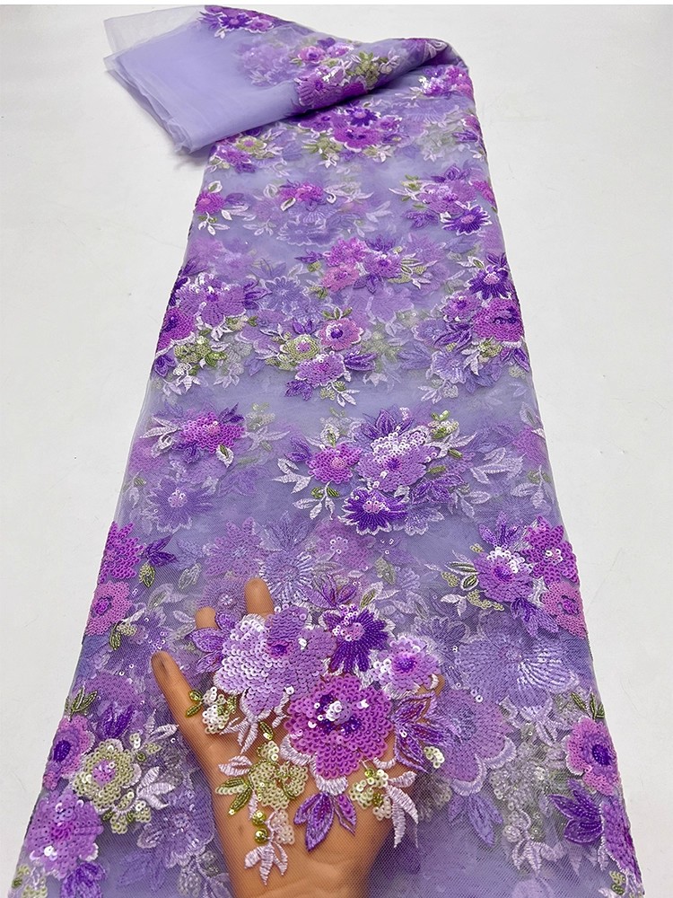Sewing Embroidery Fabric - 1yard High quality gauze fabric Bead