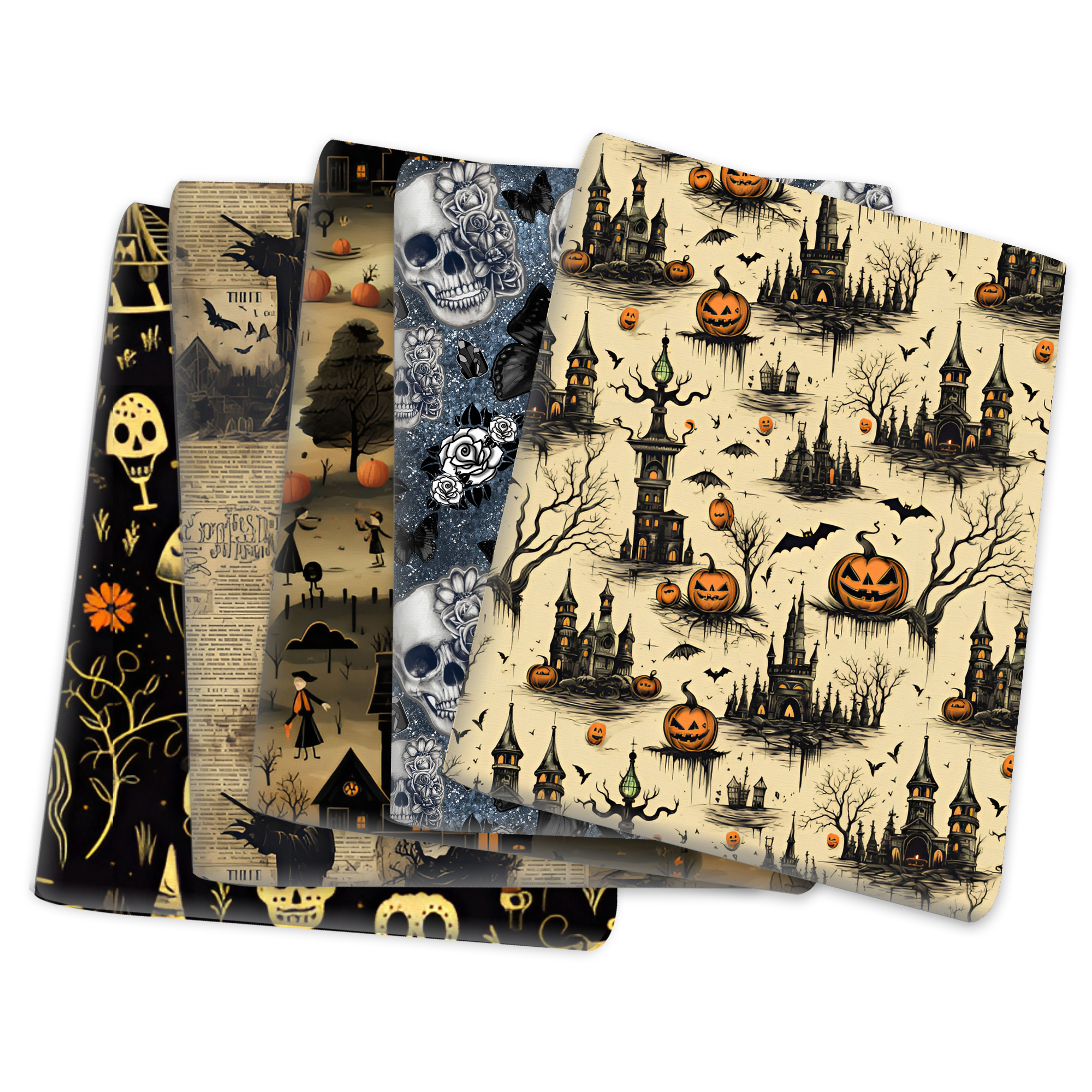 Is Sewing A Textile Craft - 50*145cm Halloween Ghost Skull Newspaper Polyester