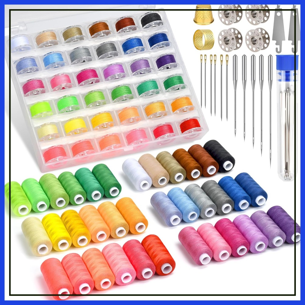 Sewing Machine Needle - 140 Pcs Sewing Thread Kit, 36