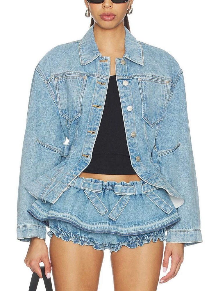 Women Denim Shorts Two Piece S – Sewing Jackets Bewertung und Preis