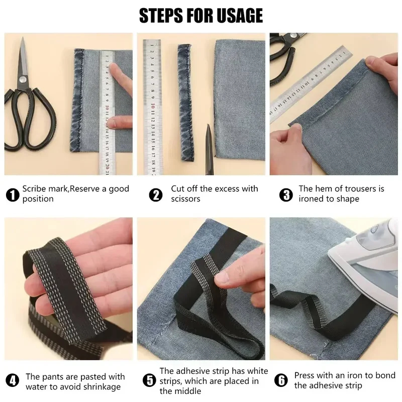 2/5/10m Pants Edge Shorten Sel – Interfacing Iron On Bewertung und Preis