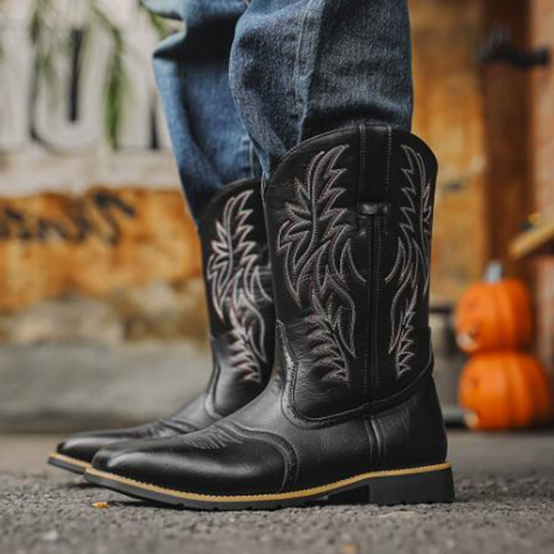 New Men High Boots Embroidery  – Sewing Embroidery Fabric Bewertung und Preis