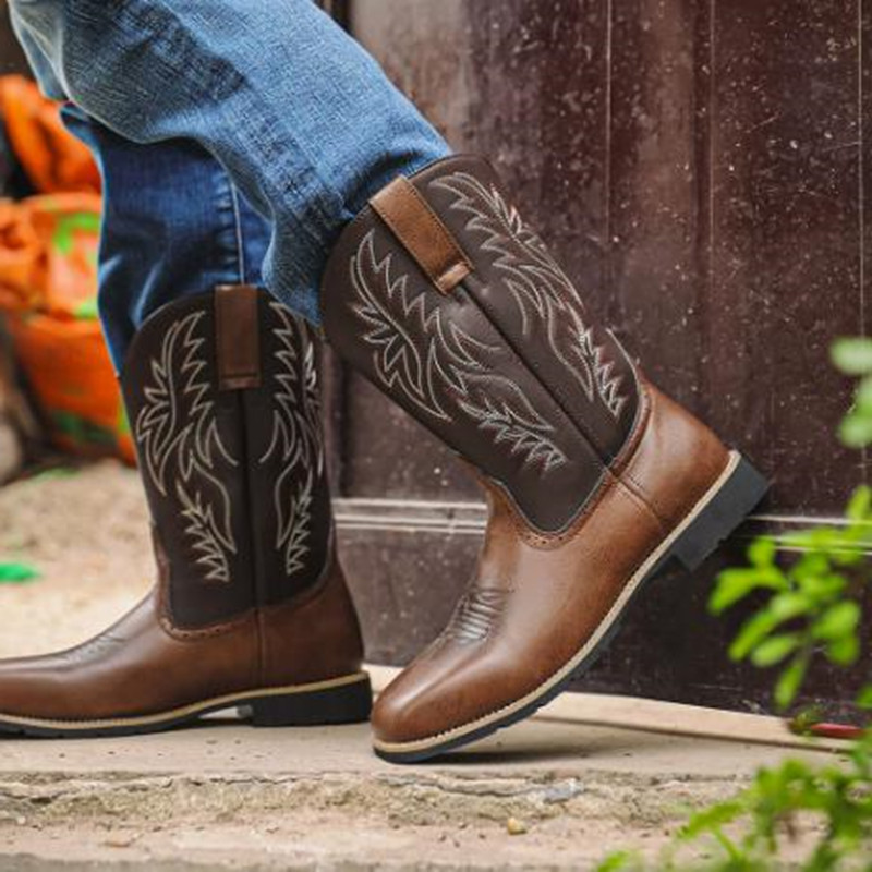 New Men High Boots Embroidery  – Sewing Embroidery Fabric Bewertung und Preis