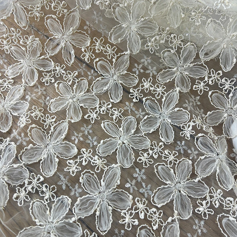 3D Embroidered Sequin Mesh Fab – Textile Sewing Techniques Bewertung und Preis