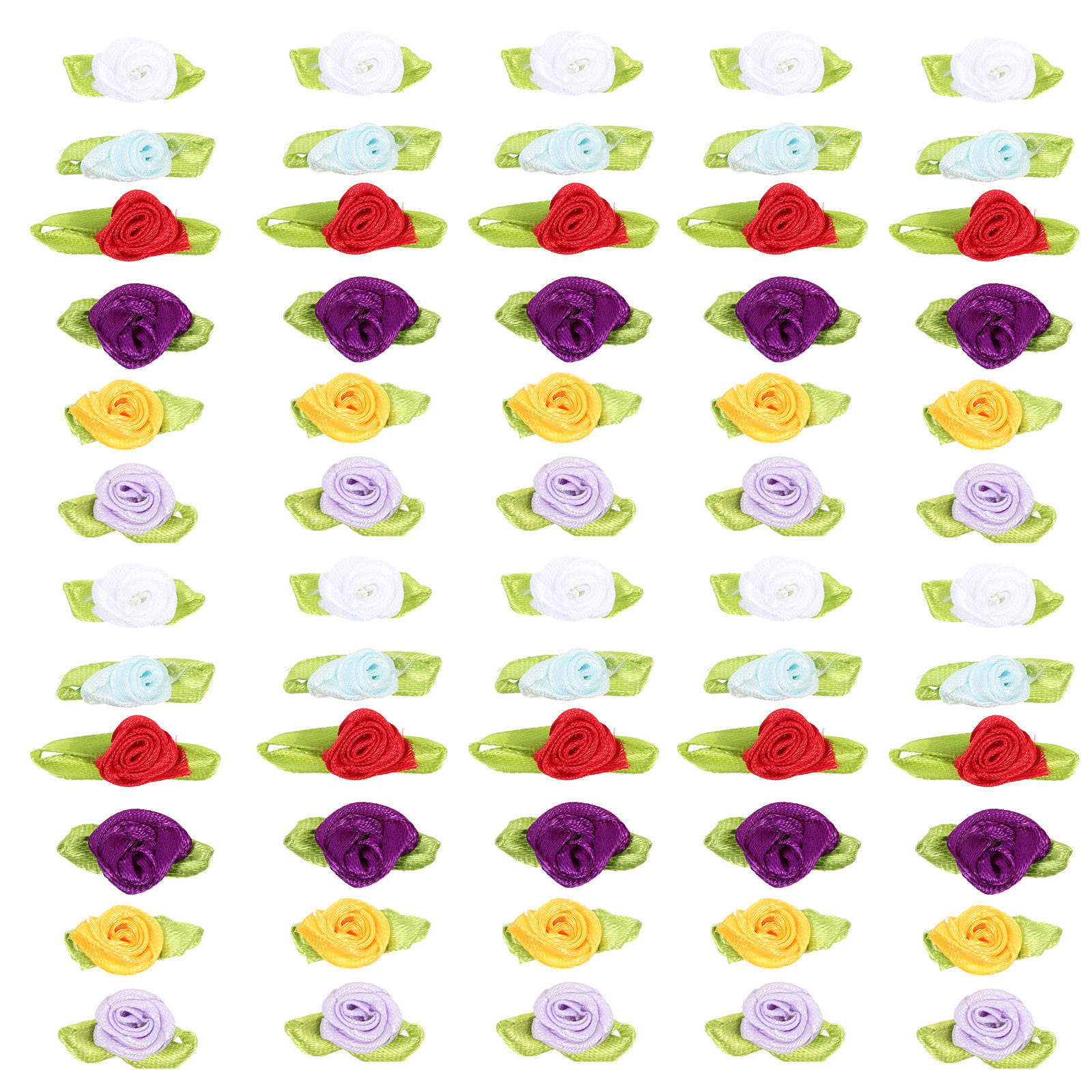 100Pcs Small Rose Ribbon Flowe – Sewing Embroidery Fabric Bewertung und Preis