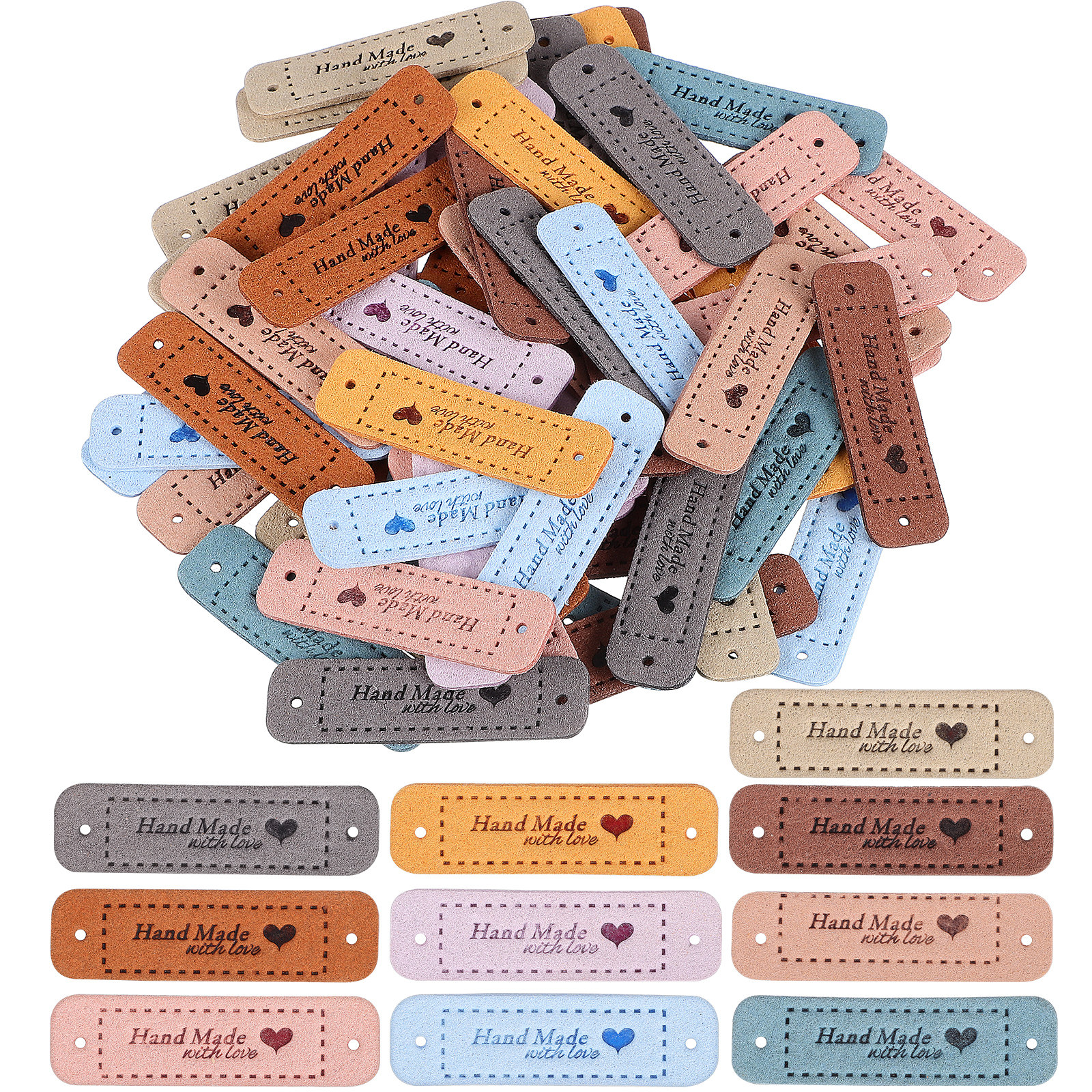 60Pcs Handmade Labels Embossed – Sewing Labels Bewertung und Preis