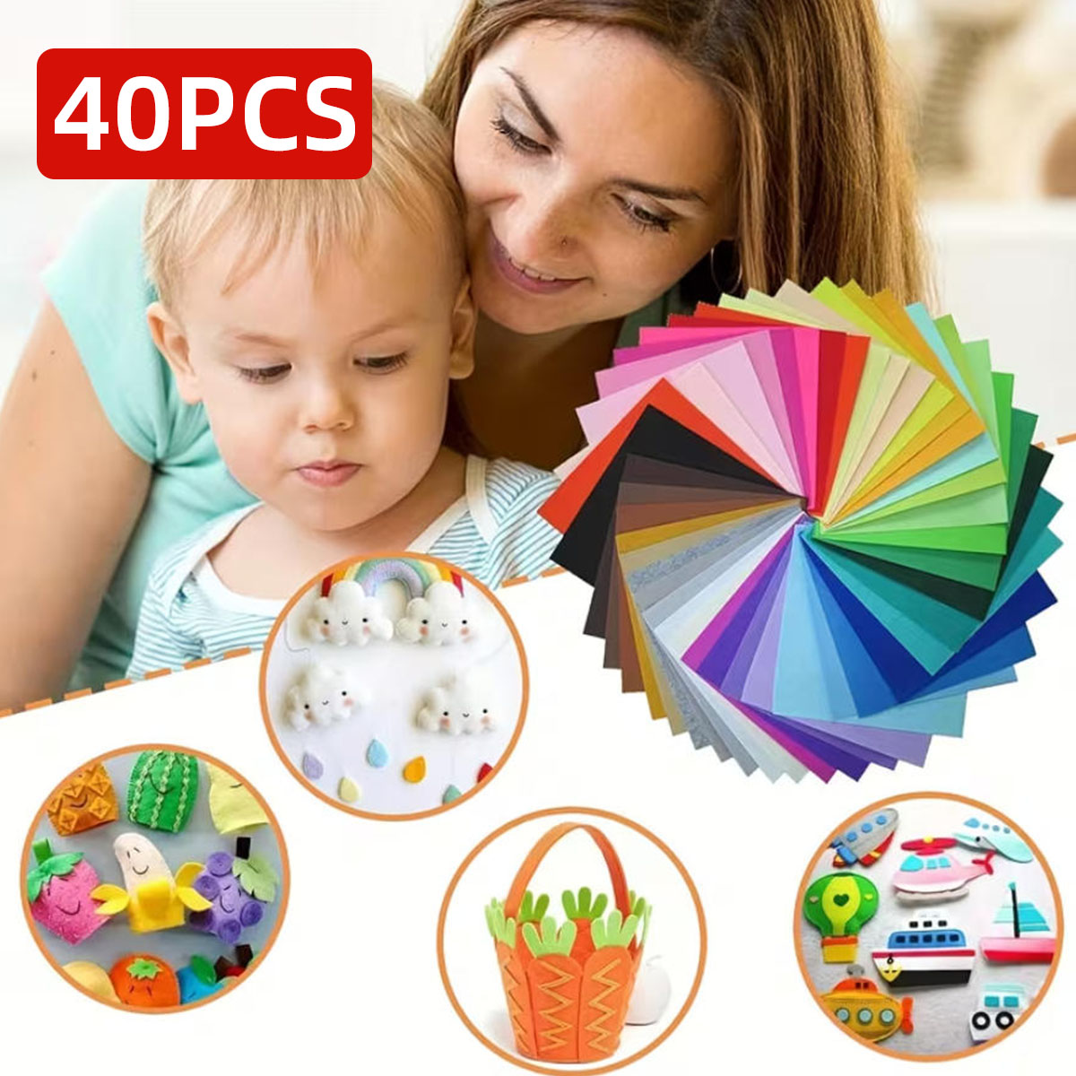 40PCS Felt Cloth Colored Felt  – Fabric Softener Sheet Bewertung und Preis