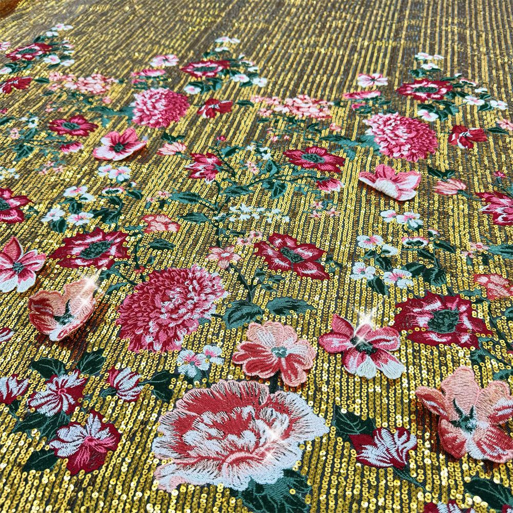 1 yardThree-dimensional embroi – Sewing Embroidery Fabric Bewertung und Preis
