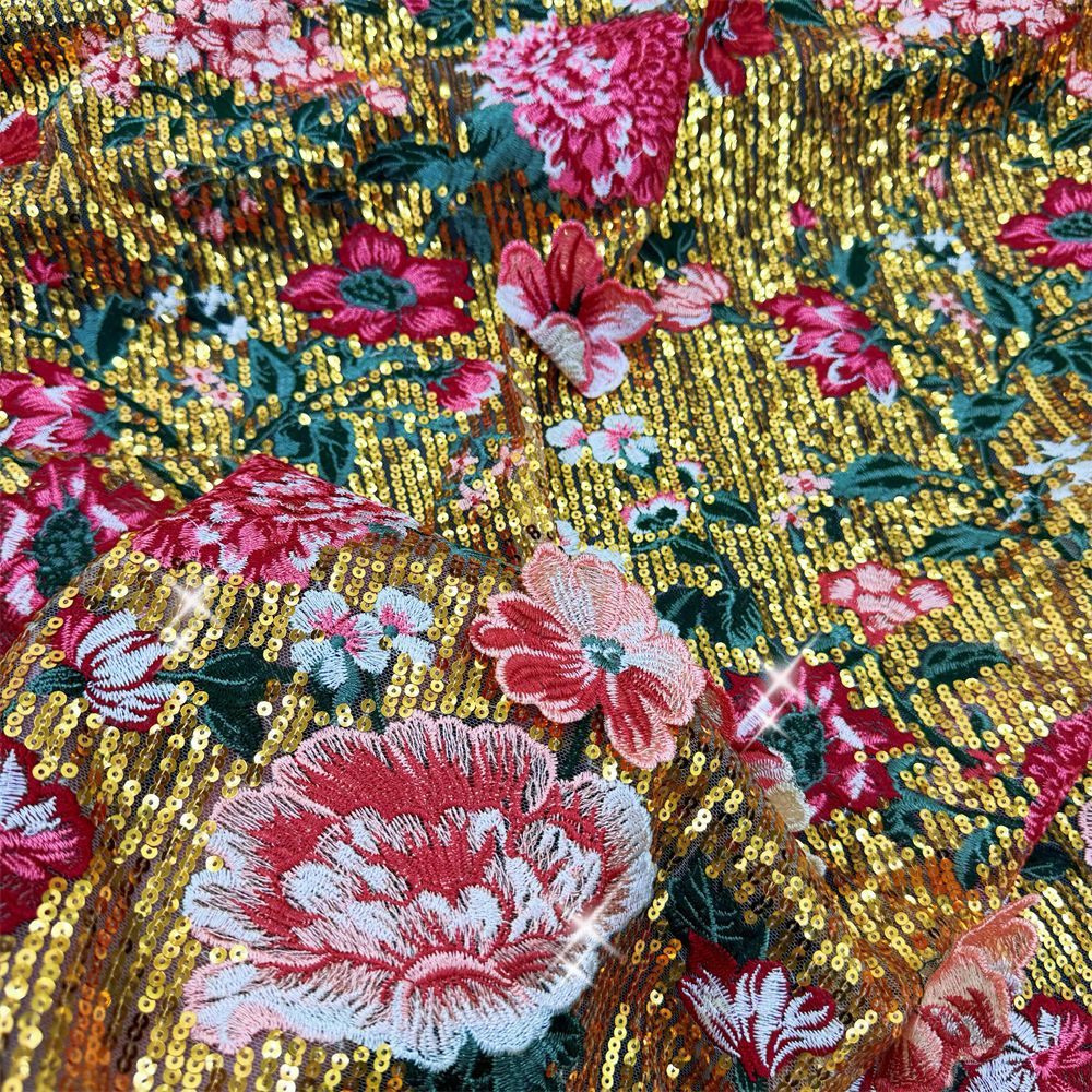 1 yardThree-dimensional embroi – Sewing Embroidery Fabric Bewertung und Preis