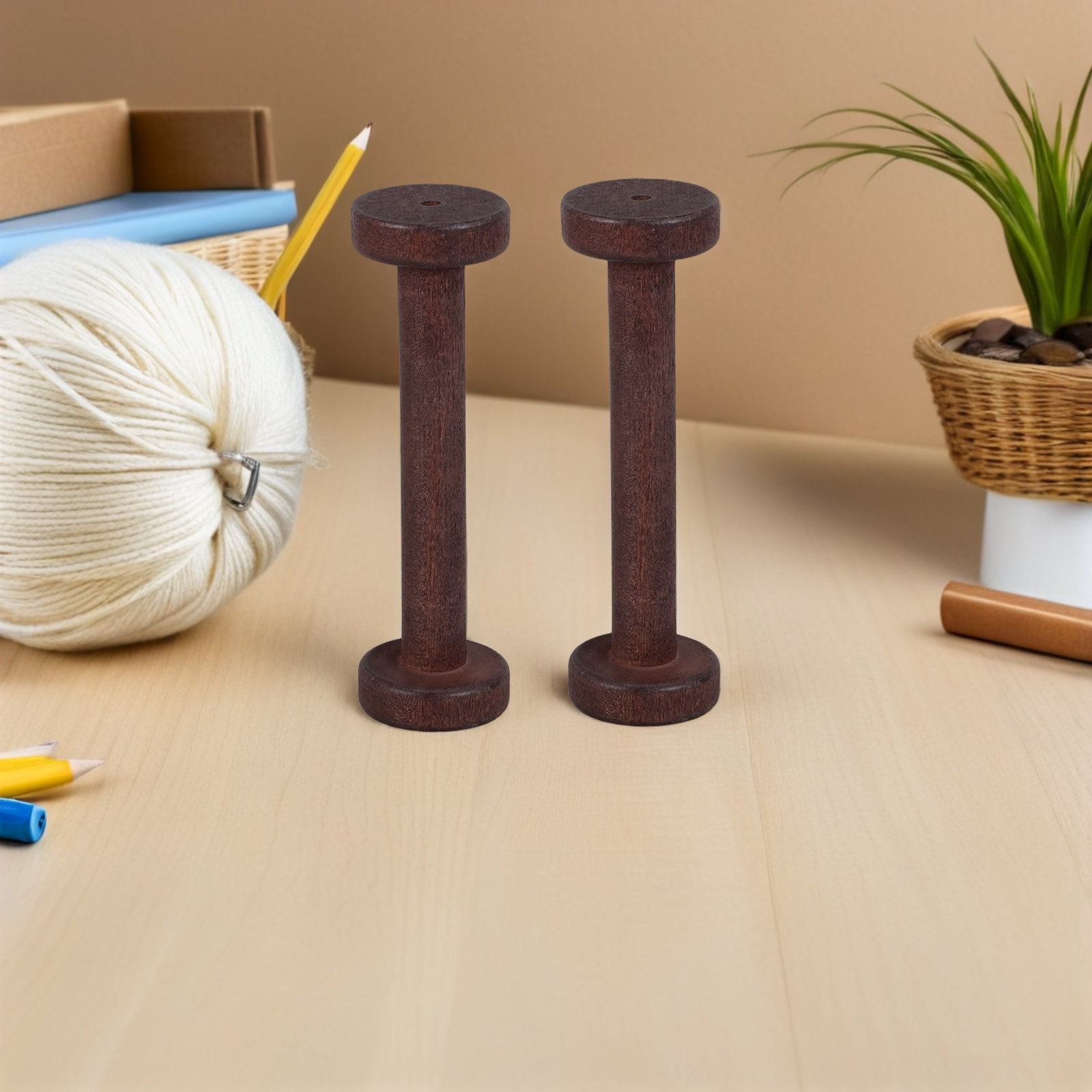 5Pcs Handpolished Wooden Spool – Sewing Textiles Bewertung und Preis