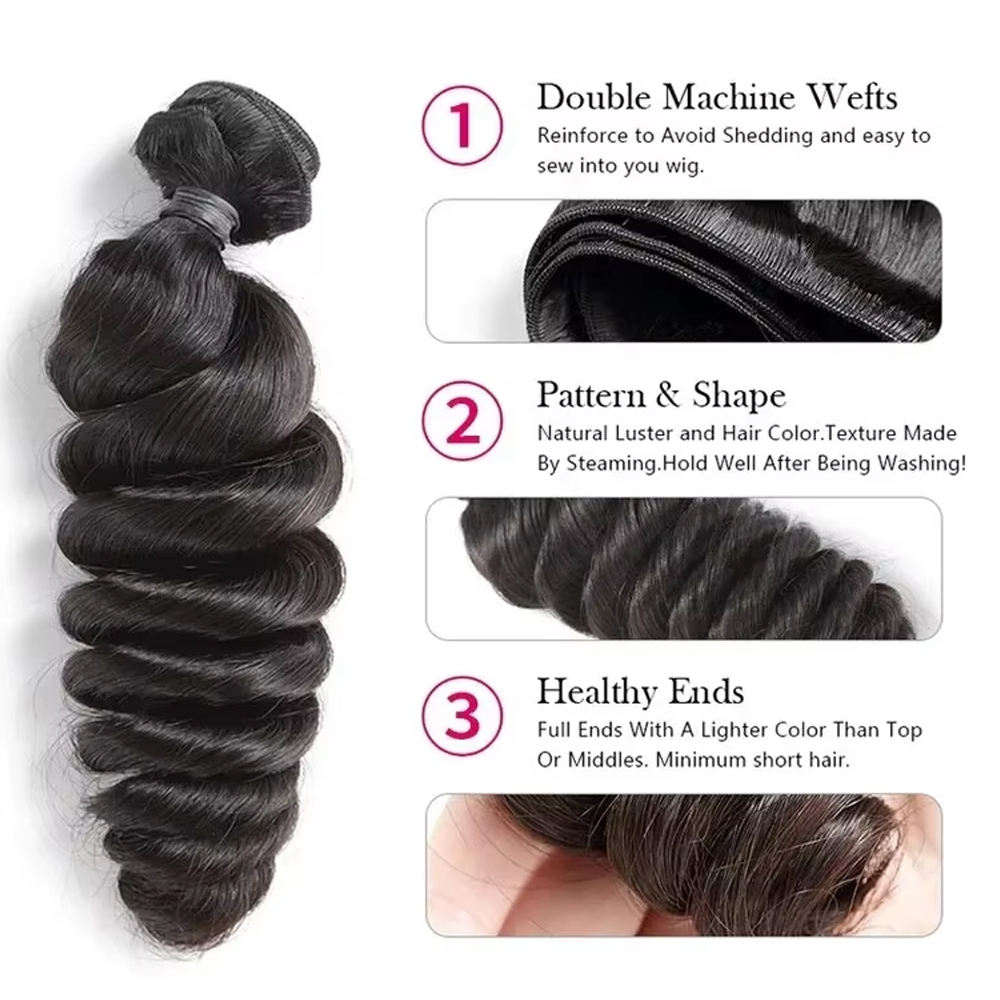 Raw Human Hair Bundles Brazili – Sewing Technology Bewertung und Preis