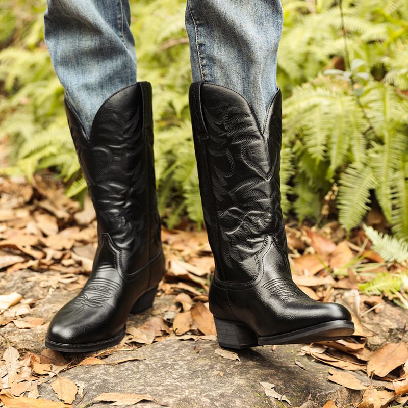 New Men Handmade Cowboy Boots  – Sewing Embroidery Fabric Bewertung und Preis